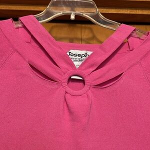 Joseph A. Fuchsia Women's Top with Ring Neck Accent and Shoulder Straps Size S